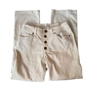 Toad&Co Pants Cream Button Fly Organic Cotton Tencel Gorpcore Sustainable 4